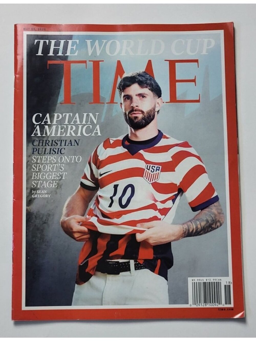 Time Magazine Christian Pulisic World Cup Captain America Cover Magazine NEW